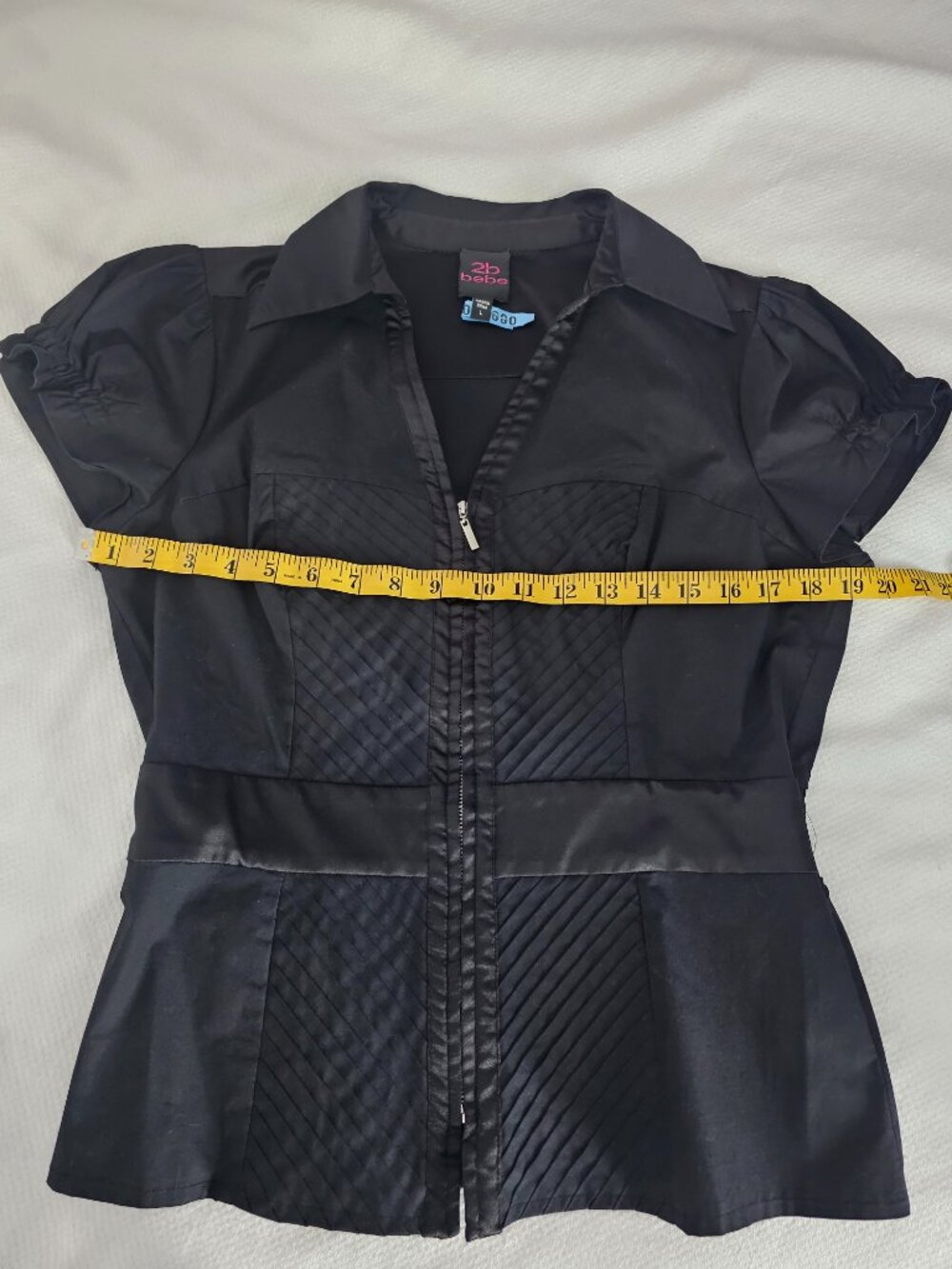 2B Bebe Black womens blouse/top - Picture 3 of 6